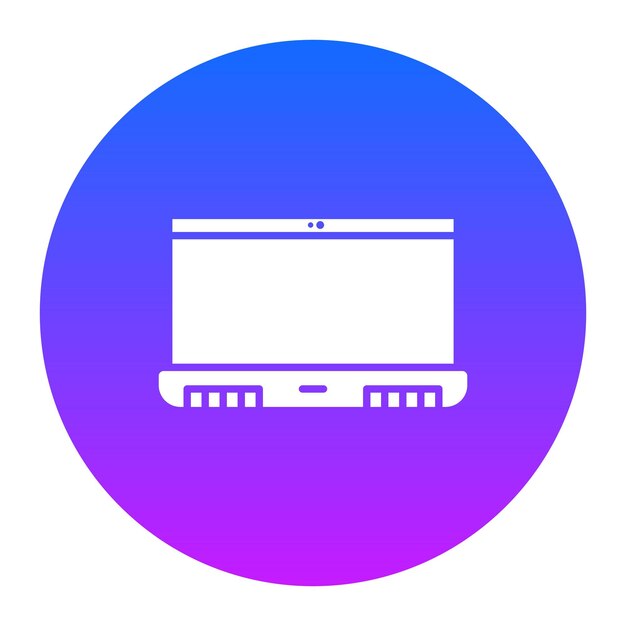 Ilustración vectorial de la computadora portátil