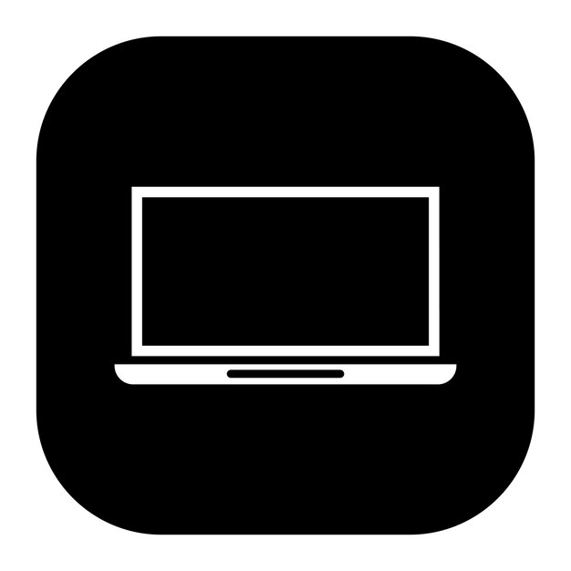 Ilustración vectorial de la computadora portátil