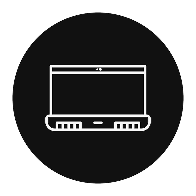 Ilustración vectorial de la computadora portátil