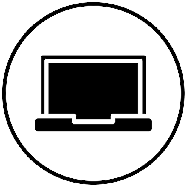 Ilustración vectorial de la computadora portátil