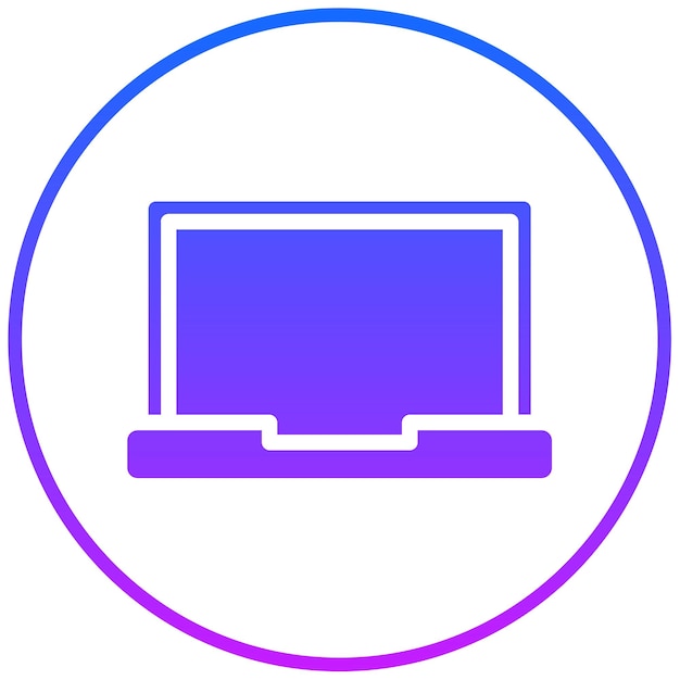 Ilustración vectorial de la computadora portátil