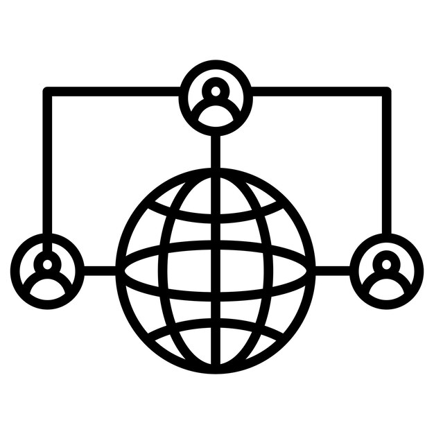 Ilustración vectorial de comunicación global