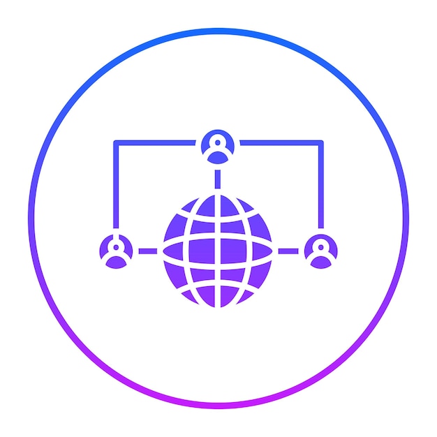 Ilustración vectorial de comunicación global
