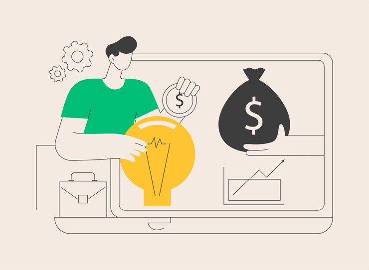 Vector ilustración vectorial del concepto abstracto de financiación colectiva