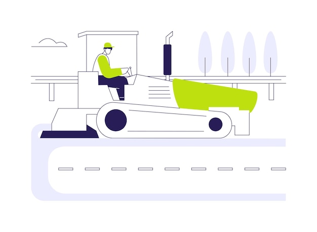 Ilustración vectorial de concepto abstracto de pavimentación rígida