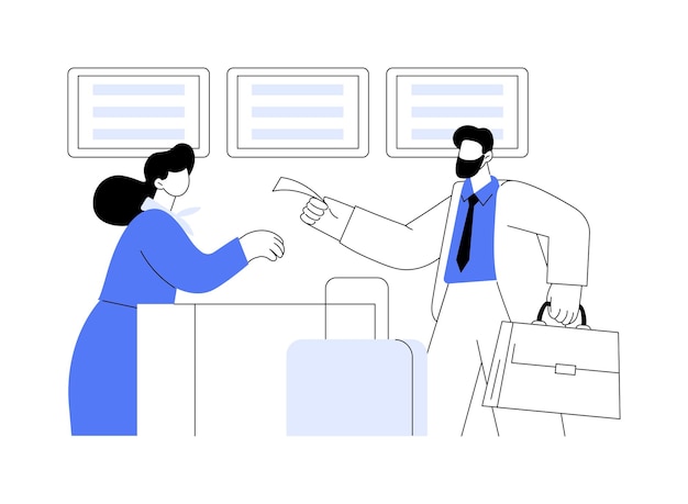 Ilustración vectorial de concepto abstracto de registro de vuelo