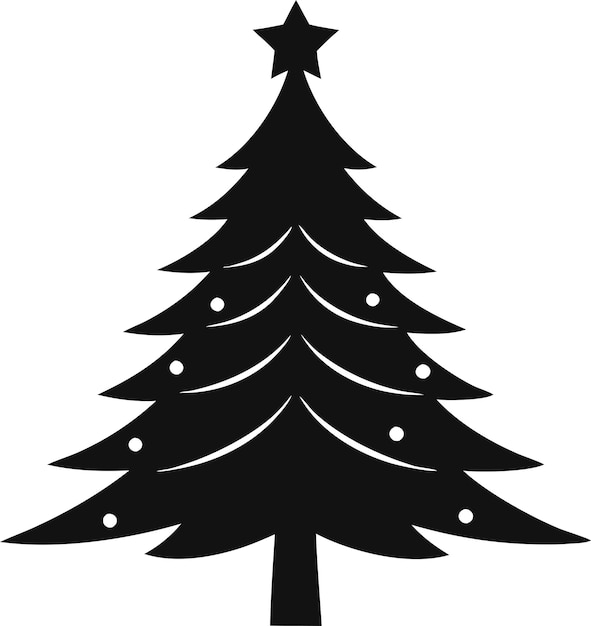 Ilustración vectorial de un concepto de árbol de Navidad Silueta de árbol de navidad Vector de árbol de Nadal