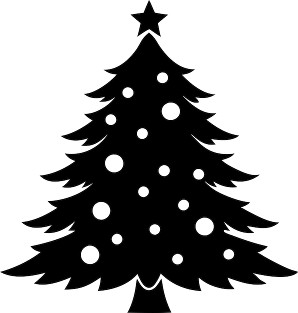 Ilustración vectorial de un concepto de árbol de Navidad Silueta de árbol de navidad Vector de árbol de Nadal