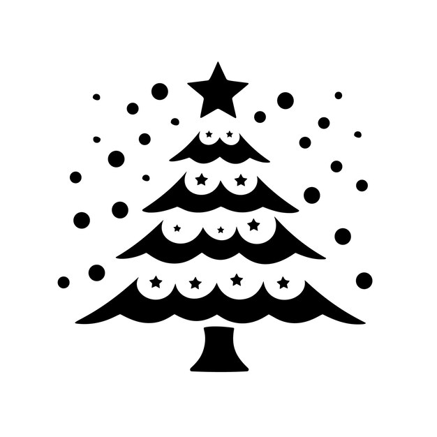 Ilustración vectorial de un concepto de árbol de Navidad