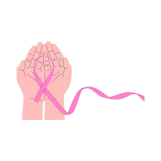 ilustración vectorial del concepto de atención del cáncer de mama