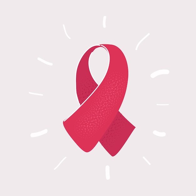 Ilustración vectorial del concepto de cáncer de mama de lucha rosa sobre fondo blanco