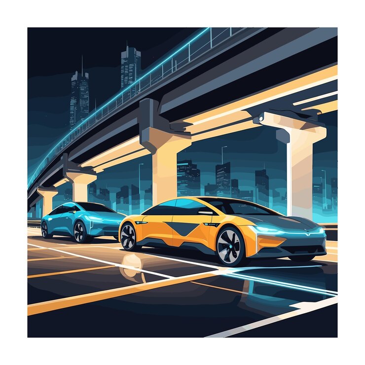 Vector ilustración vectorial del concepto de carga de los automóviles eléctricos