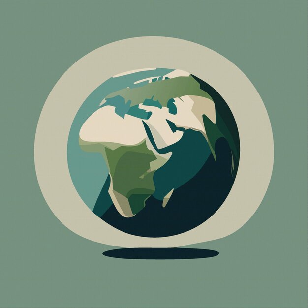 Ilustración vectorial del concepto de conservación del medio ambiente del planeta Tierra