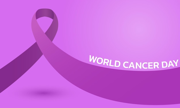 Ilustración vectorial del concepto del día mundial contra el cáncer