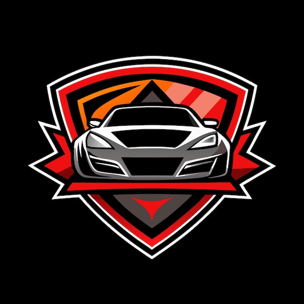 Ilustración vectorial del concepto de diseño de logotipo de automóvil moderno