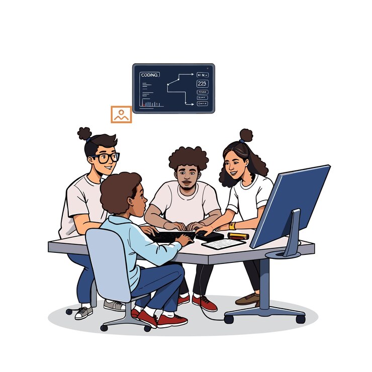 Vector ilustración vectorial del concepto de educación y aprendizaje