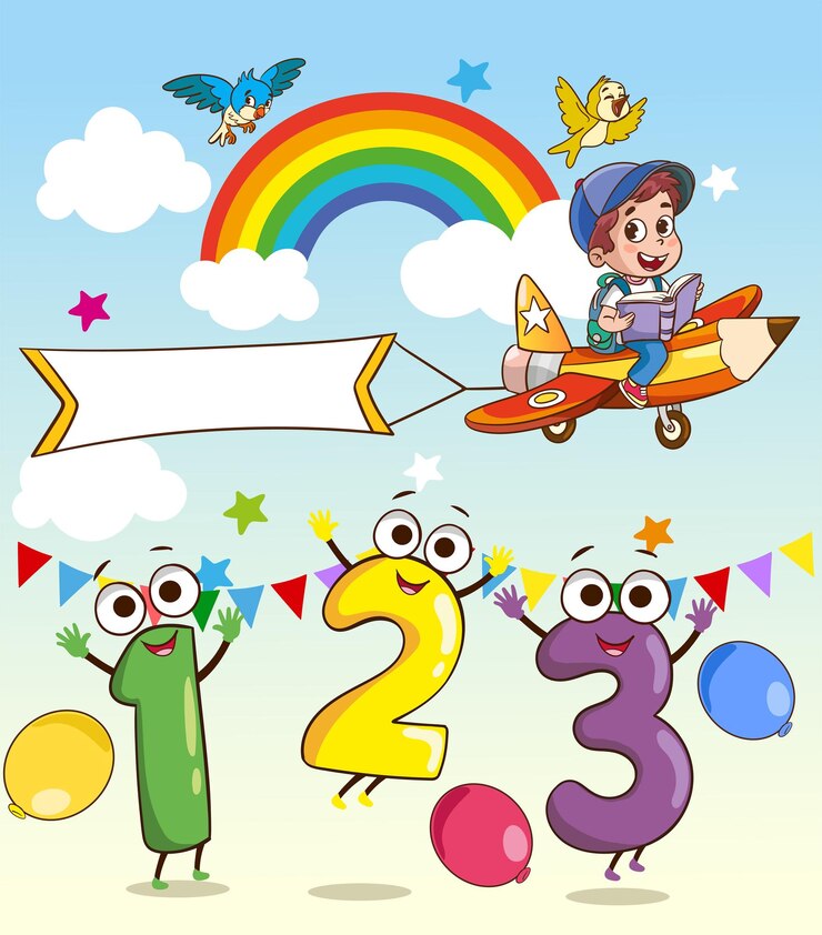 Vector ilustración vectorial del concepto de educación con un escolar divertido