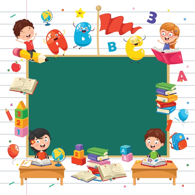 Ilustración vectorial del concepto de educación infantil