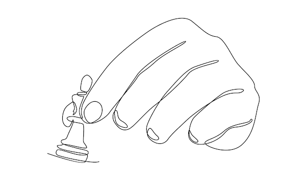 Ilustración vectorial del concepto del juego de ajedrez