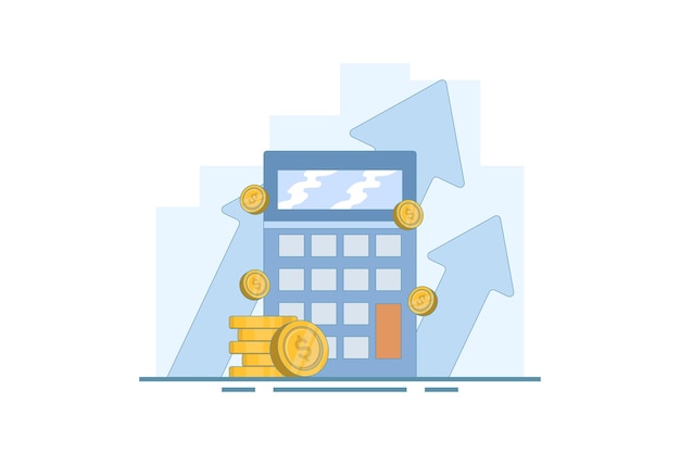 Ilustración vectorial Concepto de negocio de inversión exitoso o Crecimiento de dinero o Gestión de dinero