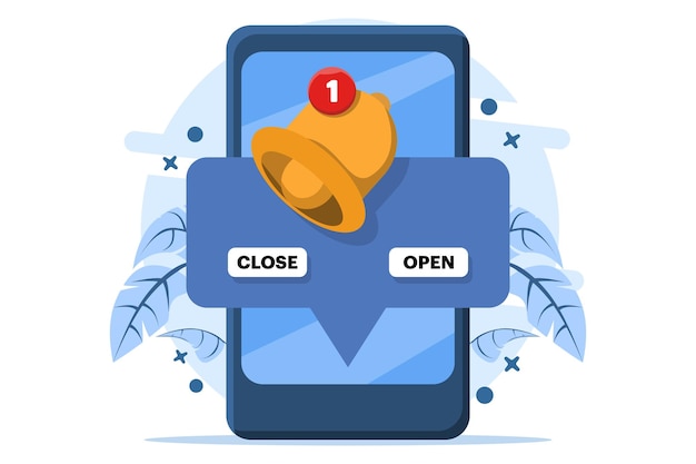 Ilustración vectorial Concepto de recordatorio o página de notificación o notificación de alerta o recordatorio de calendario