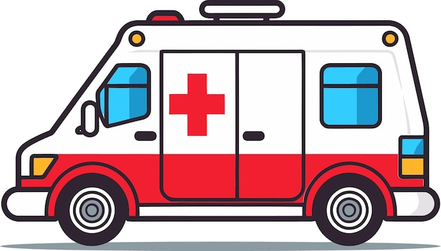 Ilustración vectorial del concepto de rescate de emergencia de ambulancias