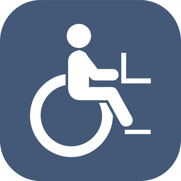 Ilustración vectorial de concepto tecnológico con elementos de diseño de accesibilidad estilo plano