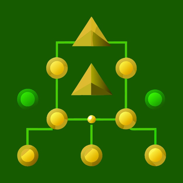 Ilustración vectorial de concepto tecnológico con elementos de diseño de algoritmo de estilo plano