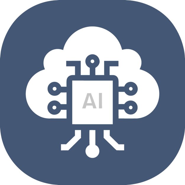Ilustración vectorial de concepto tecnológico con elementos de diseño de inteligencia artificial
