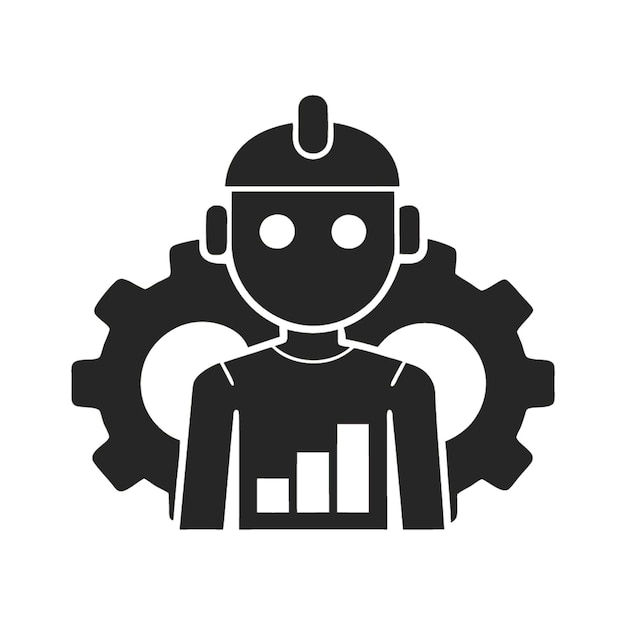 Ilustración vectorial de concepto tecnológico con elementos de estilo plano de diseño de automatización