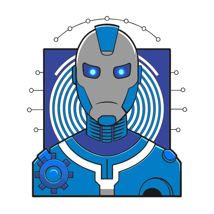 Vector ilustración vectorial de concepto tecnológico con elementos de estilo plano de diseño biométrico