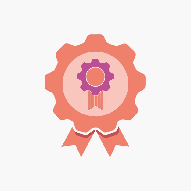 Ilustración vectorial de concepto tecnológico con elementos de estilo plano de diseño de certificación