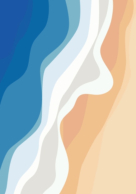 Ilustración vectorial concepto de vacaciones y ventas de verano La imagen muestra el mar y las olas Perfecto para un puesto de ventas de verano o bannerx9xA