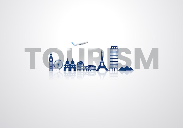 Ilustración vectorial del concepto de viaje del Día Mundial del Turismo