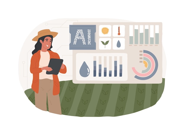 Ilustración vectorial de conceptos abstractos de la agricultura