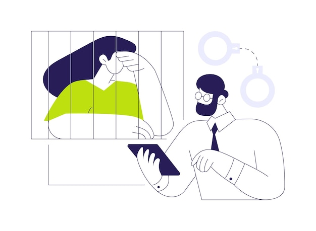 Ilustración vectorial de conceptos abstractos de ayuda legal