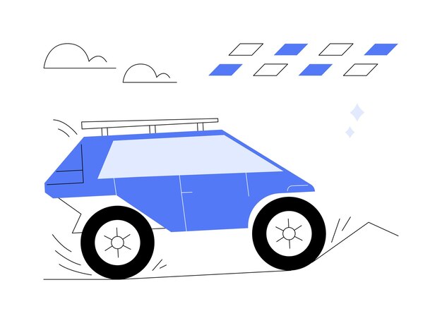 Ilustración vectorial de conceptos abstractos de carreras fuera de carretera