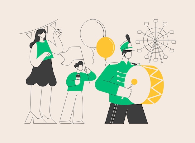 Ilustración vectorial de conceptos abstractos del desfile