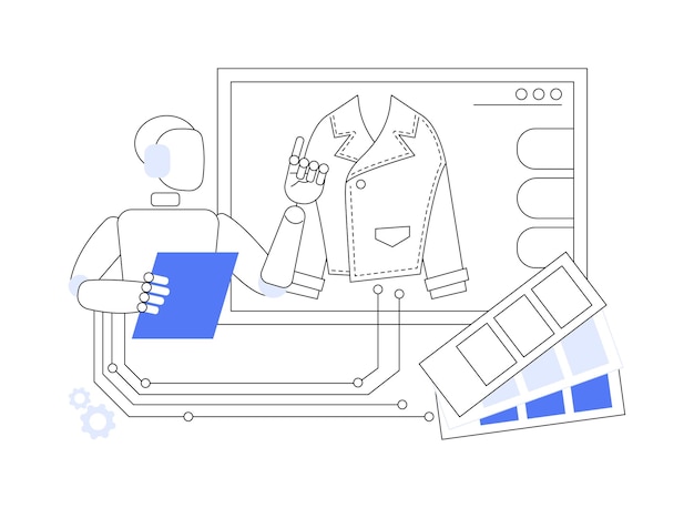 Ilustración vectorial de conceptos abstractos de diseño de moda AIEnhanced