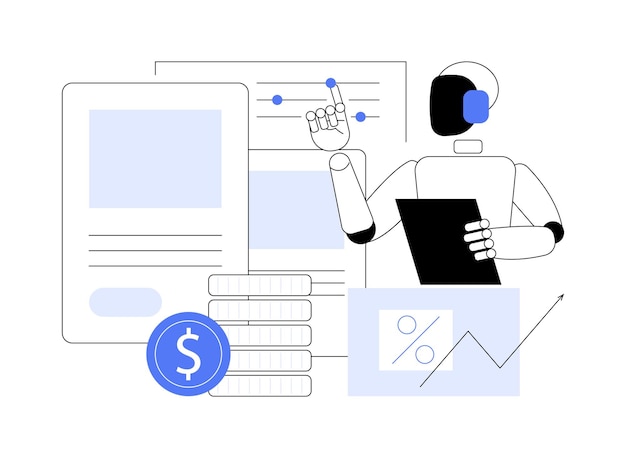 Ilustración vectorial de conceptos abstractos de precios dinámicos con AIBacked