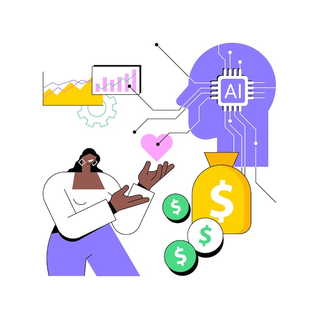 Ilustración vectorial de conceptos abstractos de previsión de recaudación de fondos respaldada por AIS