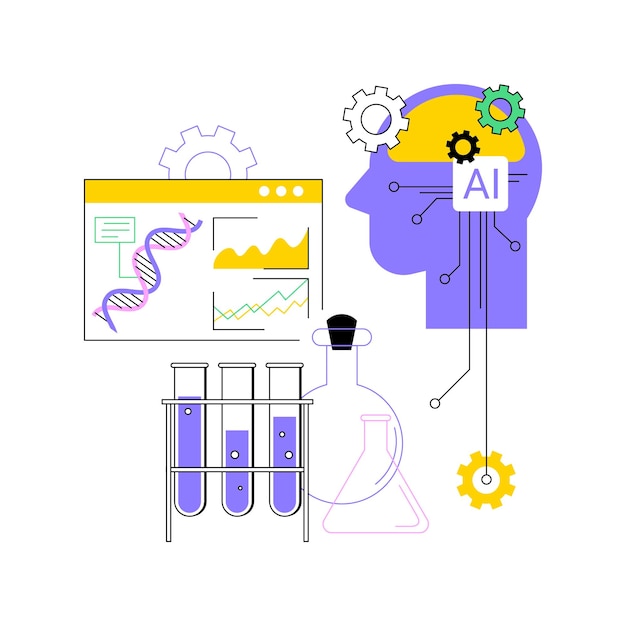 Ilustración vectorial de conceptos abstractos de los procesos de AIStreamlined Lab