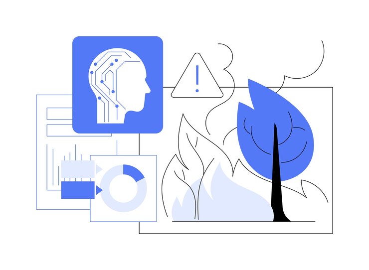 Vector ilustración vectorial de conceptos abstractos de respuesta a desastres mejorada por ai