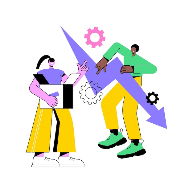 Ilustración vectorial de conceptos abstractos de trabajadores desplazados