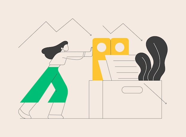 Ilustración vectorial de conceptos abstractos de trabajadores desplazados