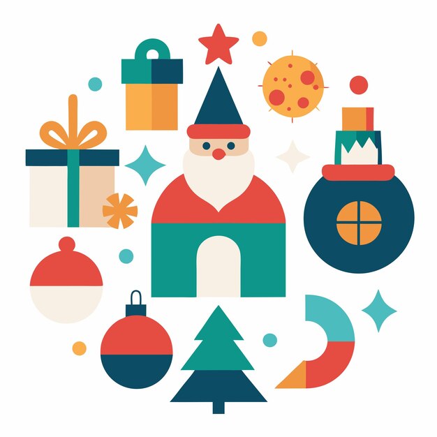 Ilustración vectorial de los conceptos del día de Navidad