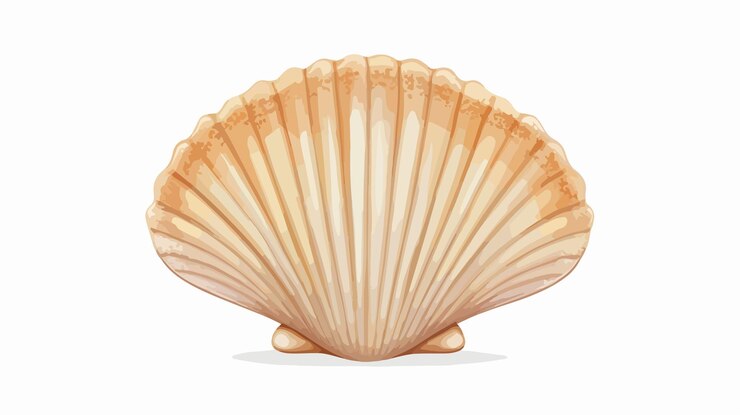 Vector ilustración vectorial de conchas y almejas para diseños de mariscos