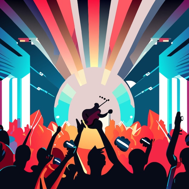 Ilustración vectorial de concierto