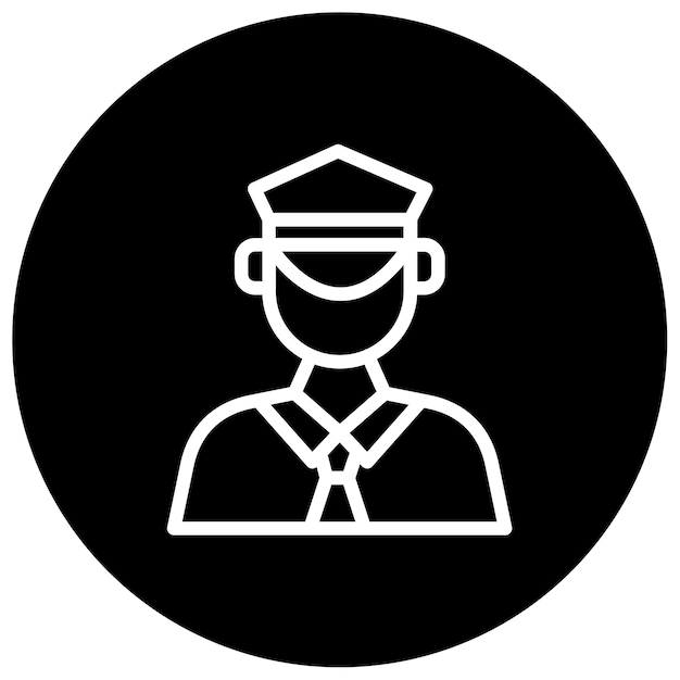 Ilustración vectorial de conductor masculino profesional