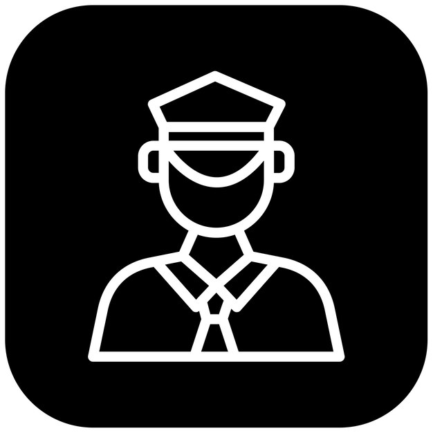 Ilustración vectorial de conductor masculino profesional